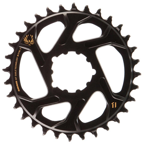 SRAM X-Sync 2 Eagle Direct Mount Chainring - 32 Tooth 3mm Boost Offset 12-Speed BLK Gold