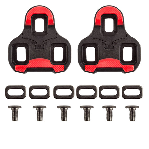 Origin8 Split 9 KEO Compatible Cleats  Black/Red Look Keo 9° Float