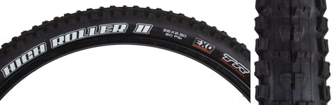 Maxxis High Roller II Tire 26x2.30 Folding Tubeless Ready Dual EXO 60TPI Black