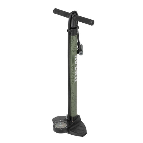 Topeak Joeblow Mountain II Floor Pump - Steel Barrel / Plastic Base 3.5" Gauge 60 Psi /4 Bar Twinhead