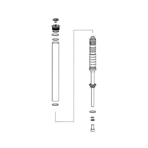 RockShox Solo Air Spring Internals 80-120mm Judy Silver A1/ 30 Silver A3 2018+