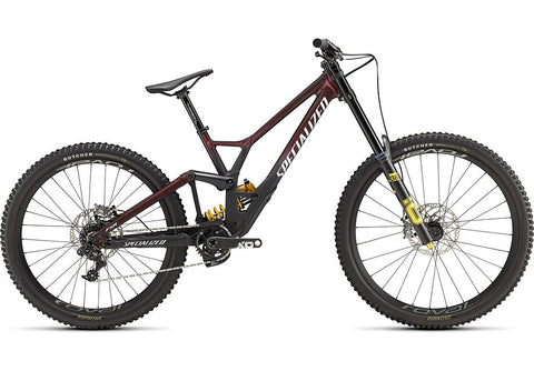 2022 Specialized demo race bike gloss red onyx / flo red speckles / satin black / dove grey s4