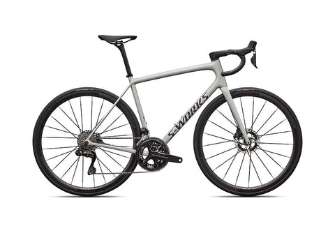2026 Specialized Aethos S-Works Di2 Bike Gloss Dolomite Metallic / Satin Nebula Metallic 49