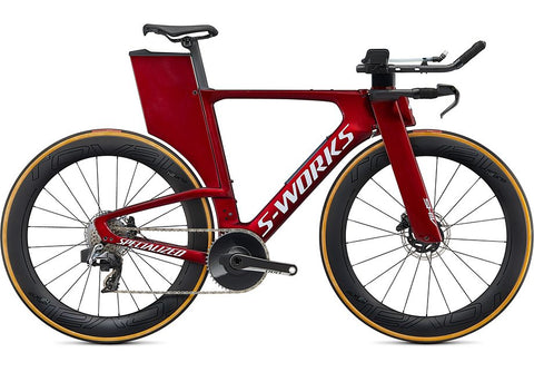 Specialized shiv S-Works disc etap gloss metallic crimson/dove grey l