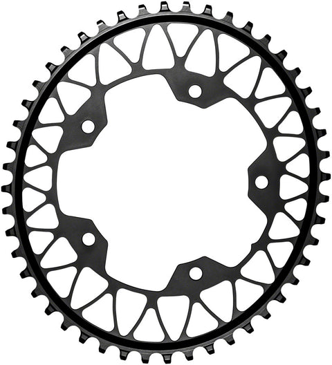 absoluteBLACK Oval 110 BCD Gravel Chainring - 46t 110 BCD 5-Bolt Narrow-Wide BLK