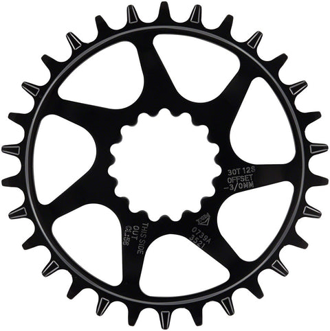 e*thirteen Helix Guidering - 30t 10/11/12-Speed 52/55mm Flip Flop CL 3/5mm Offset e*thirteen DM BLK