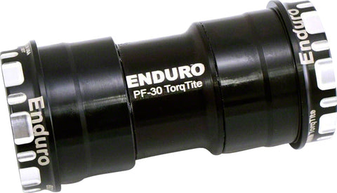 Enduro TorqTite Bottom Bracket BB30 to 24mm Angular Contact Stainless Steel Bearing BLK