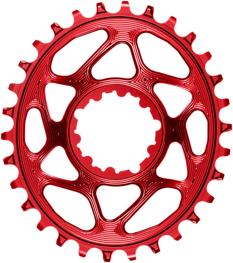 absoluteBLACK Oval Narrow-Wide Direct Mount Chainring - 30t SRAM 3-Bolt Direct Mount 3mm Offset Red