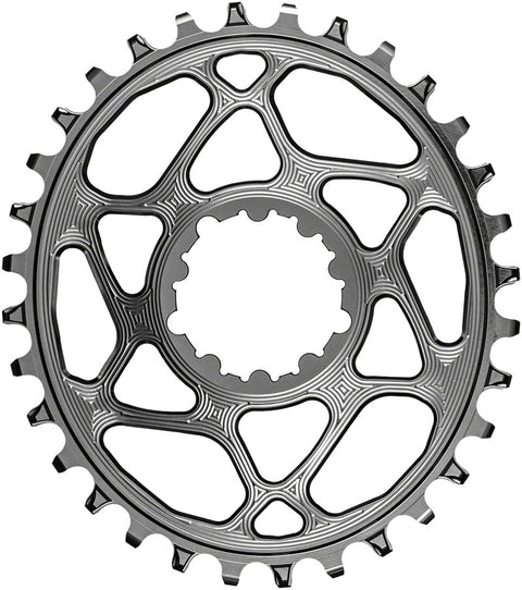 absoluteBLACK Oval Narrow-Wide Direct Mount Chainring - 32t SRAM 3-Bolt Direct Mount 3mm Offset Titanium