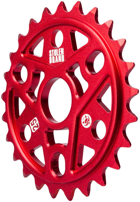 Stolen Sumo III Sprocket - 25t 6.0mm Thickness Aluminum Red