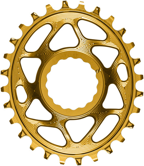 absoluteBLACK Oval Narrow-Wide Direct Mount Chainring - 26t CINCH Direct Mount 3mm Offset Gold