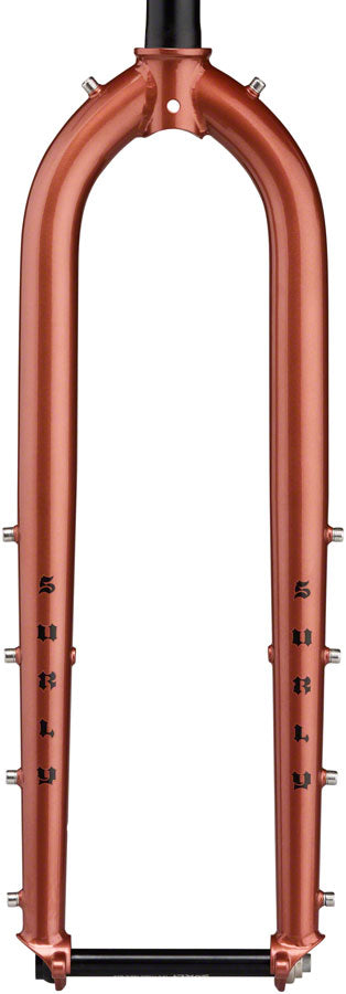 Surly Dinner Fork - 29" 15x110mm Thru-Axle 1-1/8" Straight Steerer 485mm Axle To Crown Steel Chester Copperpot