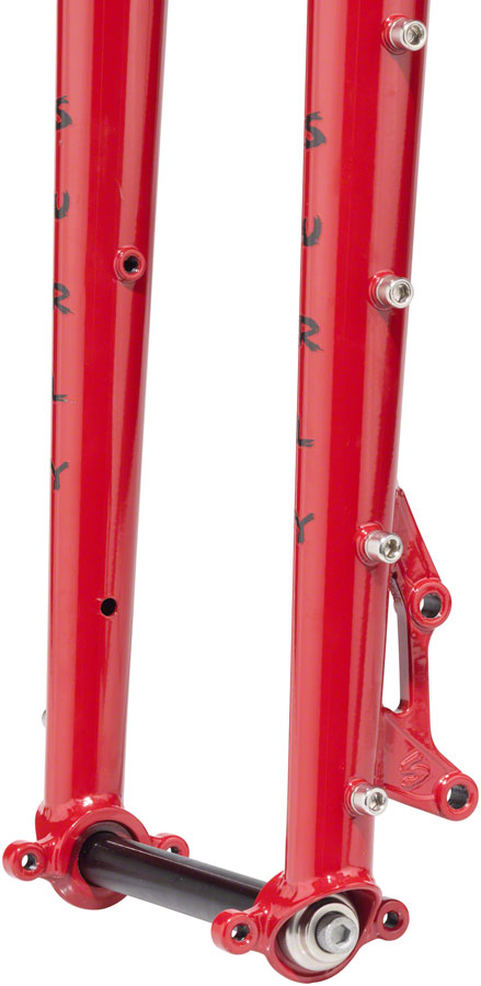 Surly Dinner Fork Assembly - 420mm 27.5" 15x110mm Thru-Axle 1-1/8" Straight Steerer Pile of Bricks Red
