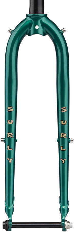 Surly Straggler Thru-Axle Fork - 650b 390mm 1-1/8" Straight Steerer Steel Subtropic Algae