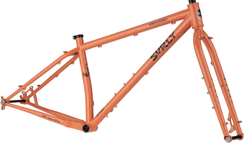 Surly Karate Monkey Frameset - 27.5" Steel Peach Salmon Sundae Large