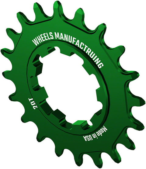 Wheels Manufacturing SOLO-SPEED Cog - 20t Fits SOLO-SPLINE SOLO-XD kits Green