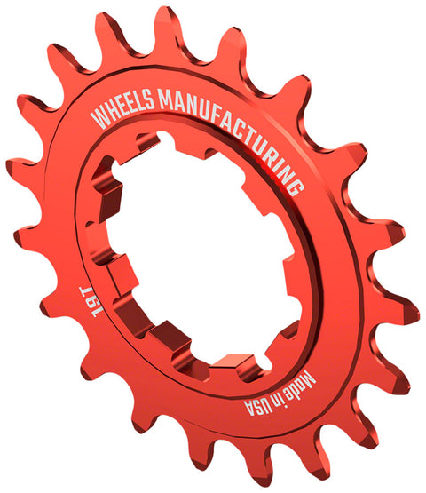 Wheels Manufacturing SOLO-SPEED Cog - 19t Fits SOLO-SPLINE SOLO-XD kits Red