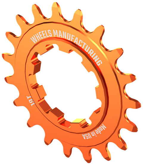 Wheels Manufacturing SOLO-SPEED Cog - 19t Fits SOLO-SPLINE SOLO-XD kits Orange
