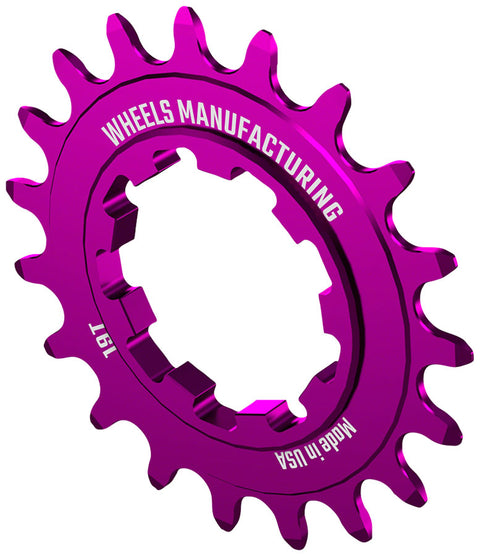 Wheels Manufacturing SOLO-SPEED Cog - 19t Fits SOLO-SPLINE SOLO-XD kits Purple