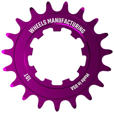 Wheels Manufacturing SOLO-SPEED Cog - 19t Fits SOLO-SPLINE SOLO-XD kits Purple