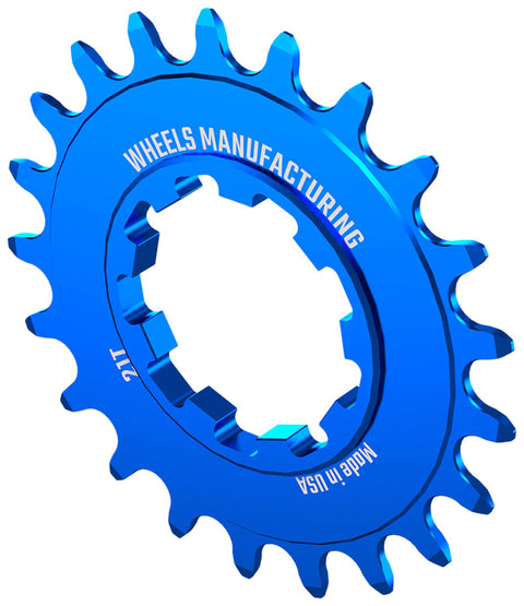 Wheels Manufacturing SOLO-SPEED Cog - 21t Fits SOLO-SPLINE SOLO-XD kits Blue