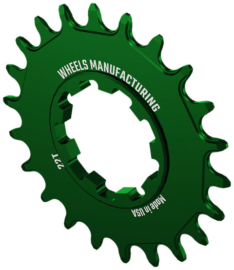 Wheels Manufacturing SOLO-SPEED Cog - 22t Fits SOLO-SPLINE SOLO-XD kits Green