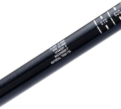 ProTaper JUNIT A25Y Youth Handlebar - 680mm 25mm Rise 31.8mm Aluminum Polished BLK