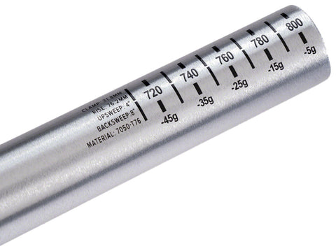 ProTaper A76 Handlebar - 810mm 76mm Rise 31.8mm Aluminum Polished Silver