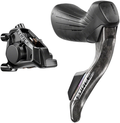 SRAM Force eTap AXS HRD Shift/Brake Lever Hydraulic Disc Caliper - Right/Rear Flat Mount 20mm Offset 1800mm Hose BLK E1