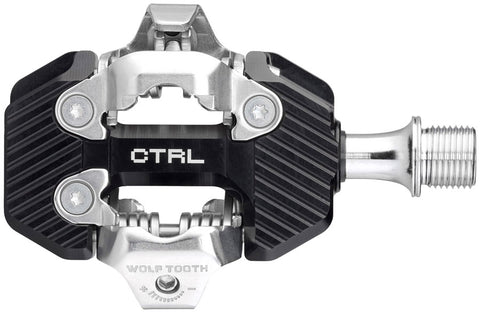 Wolf Tooth CTRL Trail Clipless Pedals - Dual Sided Clipless Alloy 9/16" BLK Pair Shimano SPD