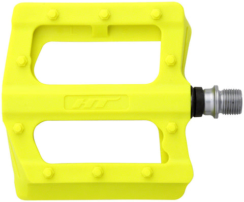 HT Components PA12 Pedals - Platform Composite 9/16" Neon Yellow