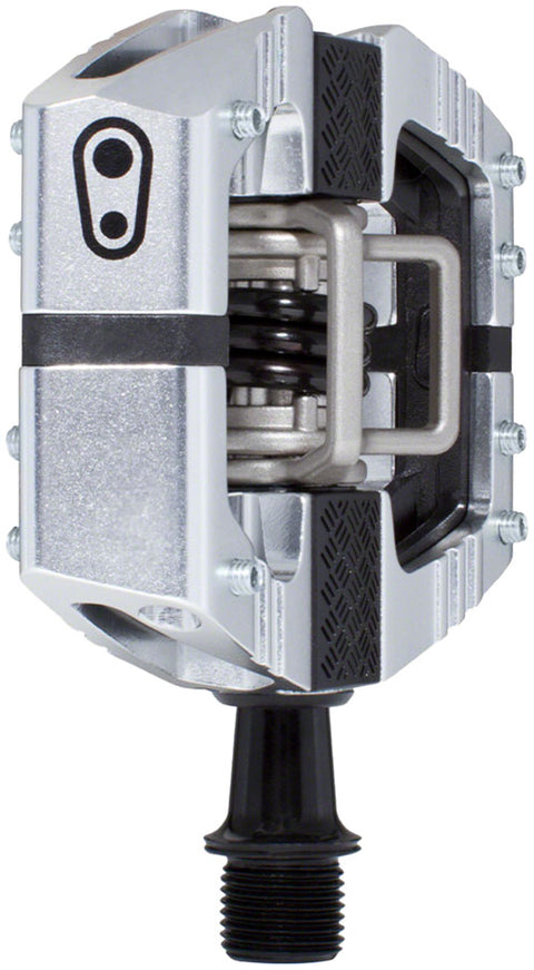 Crankbrothers Mallet E LS Pedals - Dual Sided Clipless Platform Aluminum 9/16" High Polish Silver
