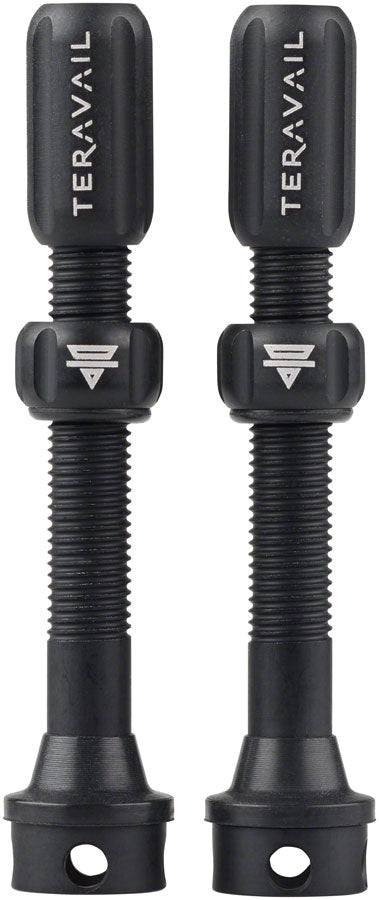 Teravail Alloy Tubeless Valves - Pair 48mm  Matte Black