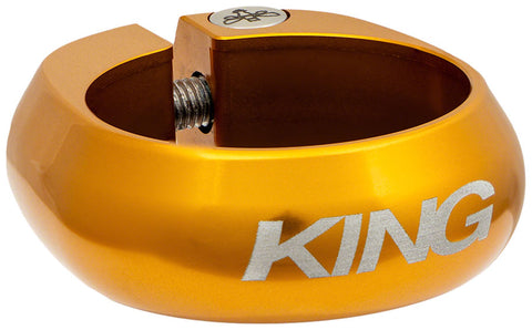 Chris King Seatpost Clamp - 34.9mm Bolt-On Gold