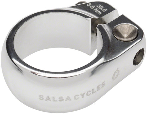 Salsa Lip-Lock Seatpost Clamp - 30.0mm Bolt-On Silver