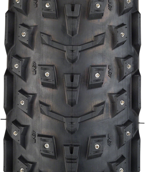 45NRTH Dillinger 5 Tire - 26 x 4.6 Tubeless Folding BLK 120 TPI 258 Concave Carbide Aluminum Studs