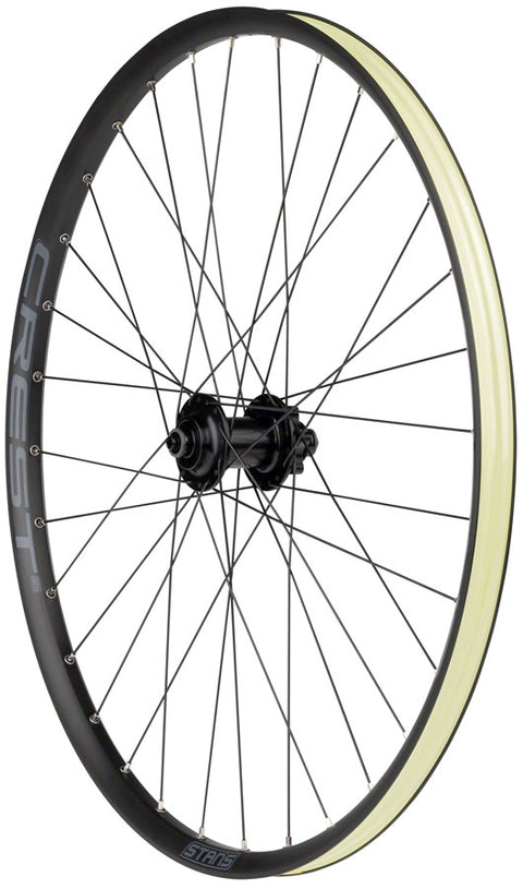Stans Crest S2 Front Wheel - 26" QR x 100mm 6-Bolt Black