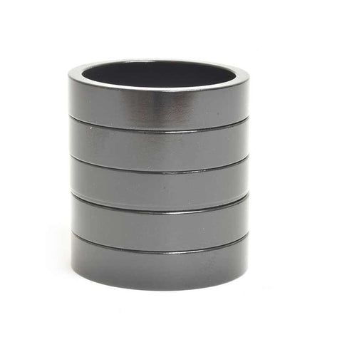Wheels Manufacturing Aluminum Headset Spacer - 1-1/8" 7.5mm Black 5-pack