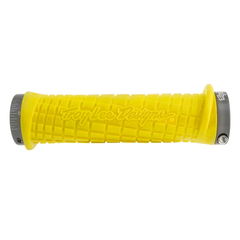 ODI Troy Lee Grips - Yellow/Gray Lock-On