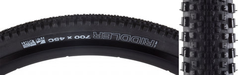 WTB Riddler Tire - 700 x 45 TCS Tubeless Folding Black Light/Fast Rolling