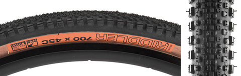 WTB Riddler Tire - 700 x 45 TCS Tubeless Folding BLK/Tan Light/Fast Rolling