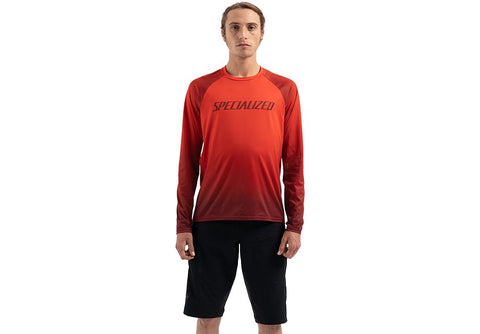 Specialized enduro air jersey ls men rocket red / crimson refraction l