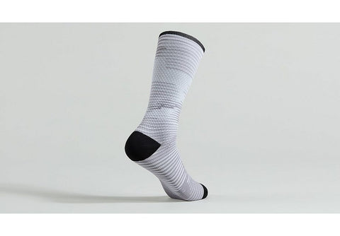 Specialized soft air tall sock silver blur l