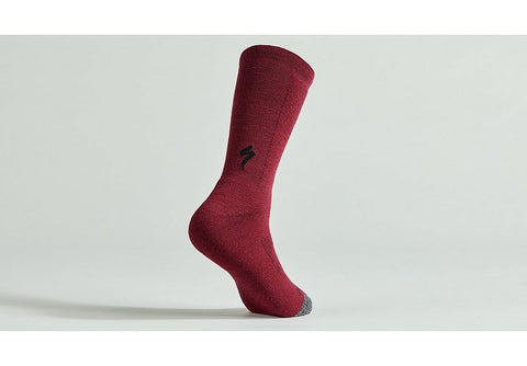 Specialized merino deep winter tall sock maroon s