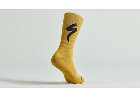 Specialized cotton tall logo sock harvest gold l