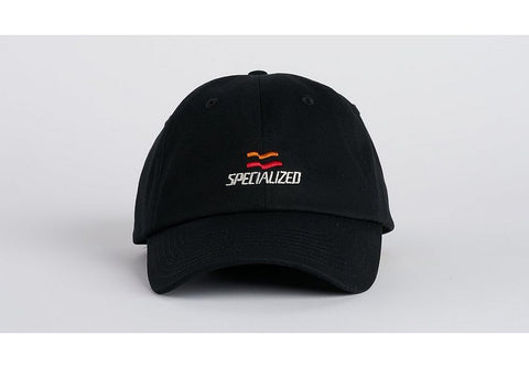 Specialized flag graphic 6 panel dad hat black osfa