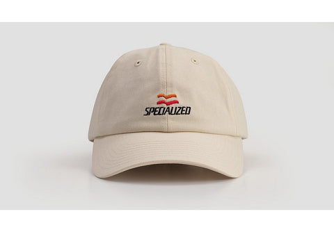 Specialized flag graphic 6 panel dad hat white mountains osfa