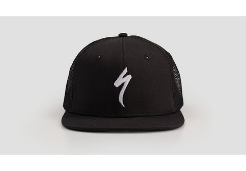 Specialized trucker hat black/white s logo one size