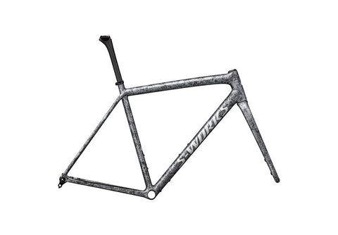 Specialized crux S-Works frmset satin carbon/multi-color blurred impasto/gloss white metallic silver 52