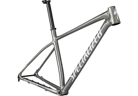 Specialized chisel ht frm frame satin brushed smoke liquid metal / gloss metallic white silver xl